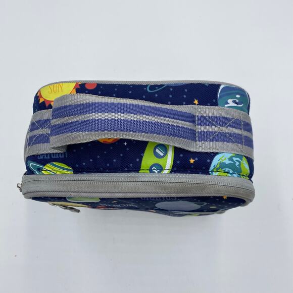 Pottery Barn Kids Mackenzie Navy Solar System Glow-in-the-Dark Lunch Box 8 X 8.5 - Picture 5 of 7